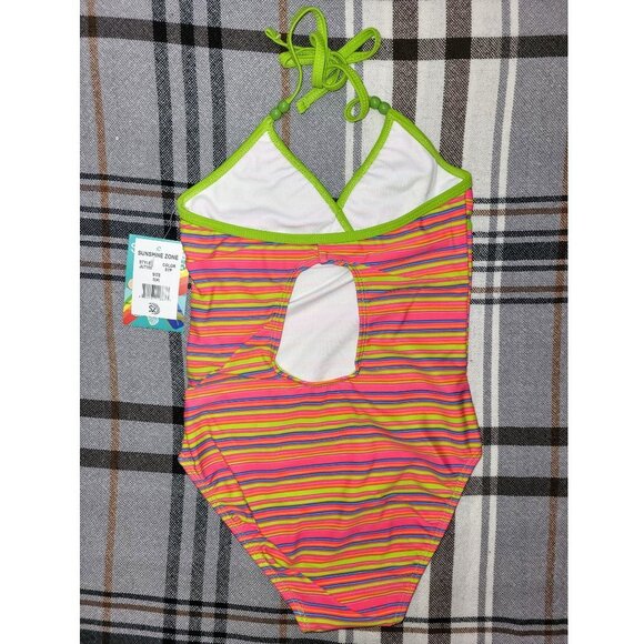 Girls Swim Suit, 1 Piece Bathing Halter Suit - Picture 3 of 4